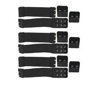 TOVINANNA 12 Hebillas Extensoras de Sujetador de Poliéster Negro, Banda Elástica Flexible Que Reduce la Tensión del Sujetador para Mujeres y Niñas, Accesorio Ajustable para Pelucas y Ropa