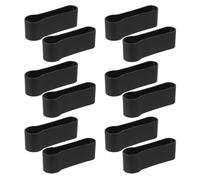 TOVINANNA 12 Piezas Clip para Bastón Correa de Bastón de Plástico Negro, Instalación Rápida y Ajuste Fácil, Compatible Walking Cane y Trekking Pole, para Uso Exterior y Personas Mayores