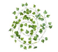 TOVINANNA 12 Piezas de Vid de Imitación Verde para Decoración Interior y Exterior, Hojas Realistas de Plástico Que Nunca Se Marchitan, Ideales para Bodas y Eventos