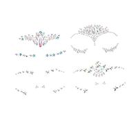 TOVINANNA 12hojas Piedras Faciales Adhesivas De Brillo De Joyas Para Maquillaje Gemas Para Ojos y Cuerpo Decoración De Festival Diseños y Atractivos
