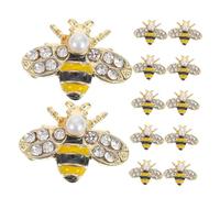 TOVINANNA 12piezas Adornos de Aleación Diseño de Abeja para Decoración de Uñas Accesorios para Esmalte de Uñas para Manualidades Proyectos de Arte