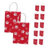 TOVINANNA 12piezas Bolsas de Papel Forma de Pata de Perro Bolsas de Obsequio para Fiestas Unidades Colorido para Envolver Regalos y Decoración de Festivales