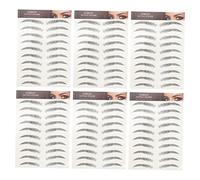 TOVINANNA 12piezas Pegatinas Impermeables Para Cejas Unidades Tatuajes De Cejas Artificiales Efecto De Pelo Adecuado Para Maquillaje Diario y Eventos Especiales