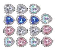 TOVINANNA 15 piezas Clips para Zapatos con Hebillas de Diamantes de Imitación Decoración Desmontable para Zapatillas Encantos de Moda para Fiesta y Diario Color Aleatorio Color Aleatorio