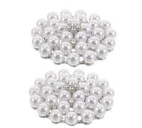 TOVINANNA 2 Adornos Decorativos Para Zapatos Tipo Zueco Accesorios Para Zapatos De Boda Con Flores Adornos Extraíbles Hebillas De Perlas De Perlas Clips Brillantes
