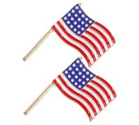 TOVINANNA 2 Broches De Bandera Estadounidense Esmaltados En Rojo, Y Azul, Con Forma De Estrella Patriótica, Accesorio De Joyería Para Trajes, Chaquetas, Fiestas Del 4 De Julio,