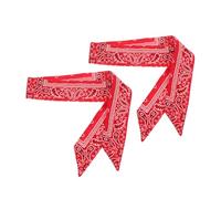TOVINANNA 2 Diademas Piratas Rojas Pelo en Tejido, Accesorio Deportivo Versátil para Workout y Baloncesto, Diseño Estilizado para Hombres y Mujeres