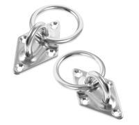 TOVINANNA 2 Ganchos de Techo de Acero Inoxidable Placa de Ojo Redonda en Forma de Diamante para Remolque y Camión, Fácil Instalación y Sujeción Segura, Pack de 2 Piezas
