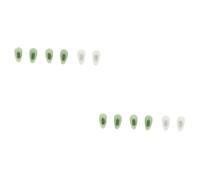 TOVINANNA 2 Juegos Gafas Puente Nasal Bisagra Manos Anillos Ojo Almohadillas Gafas Nariz Almohadillas Nariz Gafas Accesorios Para Gafas Plaquetas De Imitación De Jade 3 Pares * 2