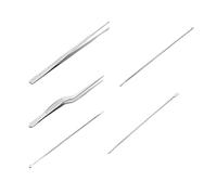 TOVINANNA 2 Juegos Set Picker Kit De Limpieza Cuchara Excavadora Cuchara De Limpieza Espiral De Acero Recoge Cuchara De Cera Herramienta De Eliminación De Cera Acero Inoxidable 5 piezas * 2