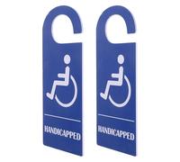 TOVINANNA 2 Letreros de Estacionamiento para Discapacitados en Pvc Azul, Señalización Clara para Vehículos, Uso Versátil Dentro y Fuera del Coche