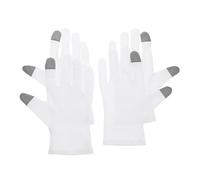 TOVINANNA 2 Pares Guantes hidratantes para dormir guantes de hombre guantes humectantes de algodón Guantes hidratantes durante la noche guantes de algodón spa guantes de noche spandex blanco