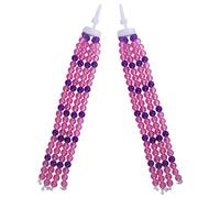 TOVINANNA 2 Pares Serpentinas para Manillar de Bicicleta Niñas, Accesorios para Triciclo y Scooter, Hechas de Plástico Rosa, Ideales como Obsequio de Cumpleaños o Fiesta