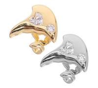 TOVINANNA 2 Piezas Adornos Dentales de Moda de Rejilla Brillante Joyas Dentales para Fiestas de Canto Parrillas Planas para Cosplay Hip Hop