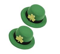 TOVINANNA 2 piezas Clip para Cabello Sombrero Verde Saint Patrick's Day Decoración Festiva Accesorio Duradero y Cómodo para Fiestas y Disfraces