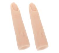 TOVINANNA 2 Piezas Dedos de Práctica Silicona Manicura Modelo Flexible y Reutilizable Técnicas Entrenamiento