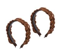 TOVINANNA 2 Piezas Diadema de Peluca Trenzada Diadema de Peluca para Mujer para Fiesta o Diario