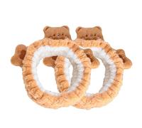 TOVINANNA 2 Piezas Diademas Faciales de Oso de Peluche Diademas Ajustables para Cuidado y Lavado de Cara Accesorios Divertidos y Cómodos para Cabeza