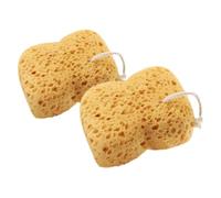 TOVINANNA 2 Piezas Esponja natural de matorral depurador de espalda exfoliante esponjas corporales para la ducha depurador corporal exfoliante de lufa bola de lavado de cuerpo Marrón claro