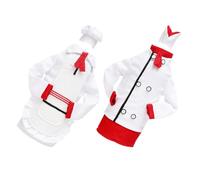 TOVINANNA 2 Piezas Funda para Botella de Vino Blanco de Tela Textura Realista, Protector y Adorno Festivo para Embellecimiento de Botellas en Navidad