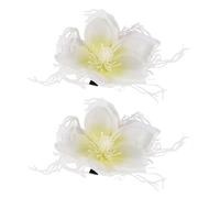 TOVINANNA 2 Piezas Horquillas de Flores para Mujeres Accesorios de Playa de Horquillas de Dragon Beard con Diseño Tropical Decoración Ligera y Elegante para Vacaciones