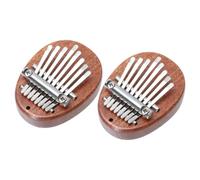 TOVINANNA 2 piezas Kalimba de Pulgar de Madera Maciza Teclas Mini Portátil Instrumento Africano Piano Dedo para Principiantes y Profesionales