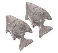 TOVINANNA 2 Piezas Pez de Hierro para Cocinar de Hierro Fundido en Forma de Pescado, Utensilio Natural que Mejora la Salud Familiar ocina Diaria