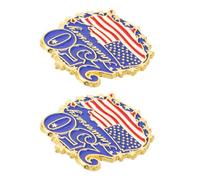 TOVINANNA 2 Piezas Pin de Solapa Patriótico Diseño Conmemorativo Bandera Estadounidense en Aleación y Esmalte para Coleccionistas y Veteranos en Fiestas del 4 de Julio