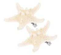 TOVINANNA 2 Piezas Pinza Pelo Forma de Estrella de Mar Natural de Cinco Puntas, Accesorio Elegante y Característico para Mujeres y Niñas en Aniversario y Prom