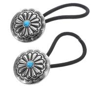 TOVINANNA 2 Piezas Soga para Mujer Estilo Occidental Vintage, Accesorios Cabello de Metal y Fibra de Poliéster, Protege el Cabello y Controla Mechones Rebeldes para Bodas y Fiestas