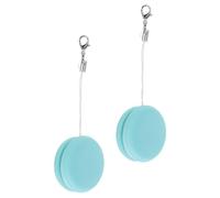 TOVINANNA 2 Piezas Toallitas Limpiadoras de Pantalla de Teléfono Móvil Redondas Diseño Colgante, Material de Silicona y Aleación de Aluminio, Limpieza Conveniente para Uso al Aire Libre y
