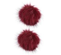 TOVINANNA 2 piezas Unidades de de Imitación de Pelo de Mapache Adornos Suaves y Multifuncionales para Ropa Zapatos y Bolsos Color con Elástico