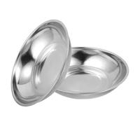 TOVINANNA 2 Platos de Acero Inoxidable para Báscula Mecánica de Resorte Bandejas de Pesaje Industrial de 25 CM Accesorios para Báscula de Mesa Superficie Lisa para Uso en Cocina y