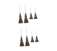 TOVINANNA 2 Series Mini Escoba Accesorios para Manualidades En Miniatura Decoración De Casa De Muñecas Escoba Tejida A Mano Decoración De Escoba Pequeña Escoba De Limpieza Madera 4 Piezas*2