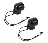 TOVINANNA 2 Tapas Protectoras Antipolvo para Válvulas de Tanque de Buceo de PVC Negro, Diseño Portátil y Forma Tubular, Ideales para Buceo y Esnórquel