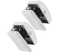 TOVINANNA 2 Topes Inferiores Ajustables para Puertas Correderas de Ducha de Cristal Guía Inferior de Goma y Aleación de Aluminio Repuestos para Mamparas de Baño Accesorios