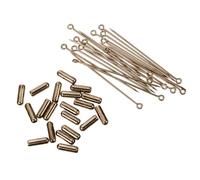 TOVINANNA 20 Alfileres de Corbata de Cobre 50 MM Broches de Aguja Larga para Manualidades DIY Accesorios de Joyería Seguros para Ropa Imperdibles para Bisutería Pack de 20 Piezas