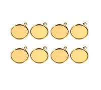 TOVINANNA 20piezas Bandejas Redondas Biseladas Colgantes Chapado Cobre para Joyas DIY Foto Personalizada Accesorios Bijouterie Mujer