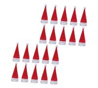 TOVINANNA 20piezas Mini Gorros de Papá Noel para Piruletas Decoración de Centros de Mesa Navideños y Manualidades de Muñecas
