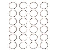 TOVINANNA 24 Anillos Partidos de Metal para Llavero de Hierro Plateados, Accesorios Planos para Llaveros Diy, Ideales para Llaves y Objetos Pequeños Hogar