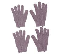 TOVINANNA 2par Guantes Exfoliantes Baño Dedos Ducha Sauna Hombres Mujeres Fácil Poner Quitar Limpiar