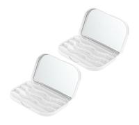 TOVINANNA 2Pcs Box Box Storage Box Box Currer Tech Duo Mafue De Ojo Patillas Falas Faltas Secadoras Secadoras De Pestañas Postizas Sellador De Sellador Pestañas Essence Gel Brow Pp White