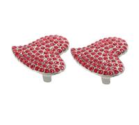 TOVINANNA 2piezas Alfileres De Brillantes Día De San Valentín Pin De Metal Rojo Adornado Broches Elegantes Para Ropa y Accesorios Para Celebraciones y