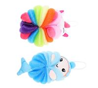 TOVINANNA 2piezas Bolas De Baño De Dibujos Animados Esponjas Vegetales Cepillos Exfoliantes Corporales Ducha Máquinas De Burbujas Artículos De Baño Para Bañarse