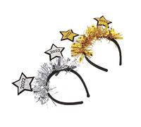 TOVINANNA 2piezas Diadema de Estrella de Cinco Puntas Aro Pelo de Año Decoración Diadema de Moda para Fotos Accesorio Cabello para Fiestas de Navidad