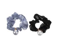 TOVINANNA 2piezas Diadema Perla Grande y Malla De Coletero Elástico Adornos Cabello Para Ocasiones Formales