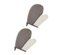 TOVINANNA 2piezas Guantes De Baño Exfoliantes De Lino Para Ducha y Masaje Corporal Eliminan Células Muertas y Limpian Para