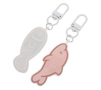 TOVINANNA 2piezas Llavero Serie Ocean Llaveros Dijes De Pez y Delfín Accesorios Para Bolsos y Mochilas Obsequio Para Mujeres Tema Oceánico Adorable Diseño De Dibujos Animados