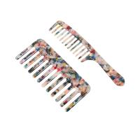 TOVINANNA 2piezas Peine de Dientes Anchos Peine de Peluquería Secos y Húmedos Herramienta de Peluquería Hogar