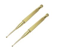 TOVINANNA 2piezas Sonda Auricular de Latón Sonda de Punto Auricular para Masaje de Zona de Reflejo para Uso Doméstico y Hospitalario